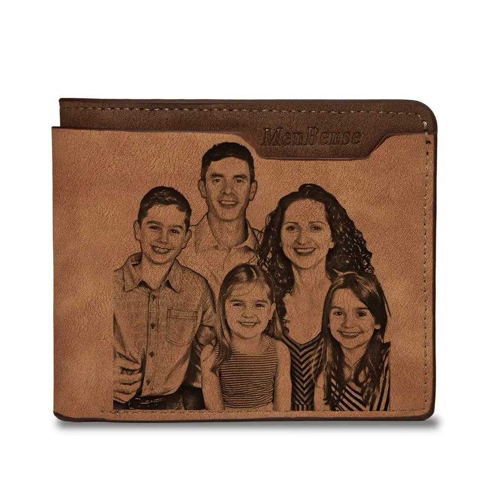 Customized Wallet Photo Mens Brown Customized Wallet Photo Mens Brown