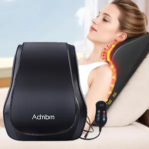 Admbm Rechargeable Back Massager with Heat Shiatsu Neck Massager for Pain Relief Deep Tissue 4D Kneading Massage Pillow for Neck Shoulder Leg Waist and Abdominal Comfort Back Massager Therapy