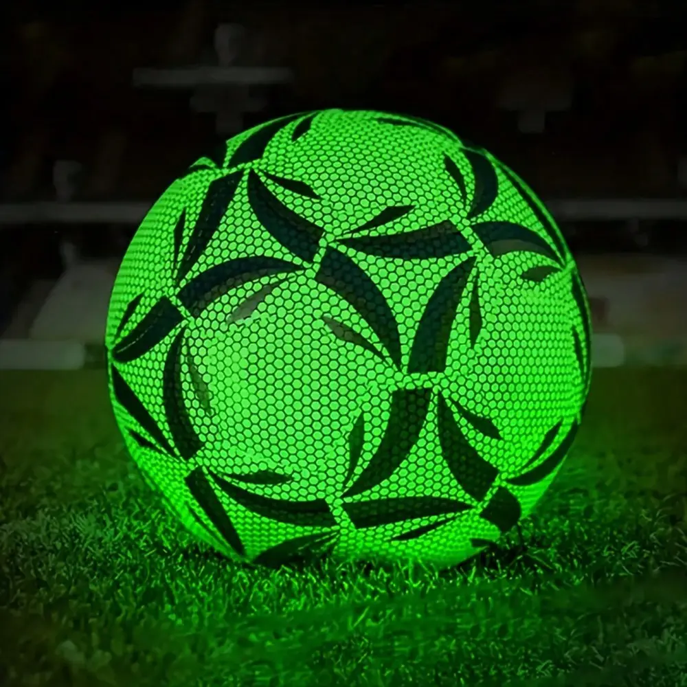 Durable Soccer Ball Size 5, Glows in Darkness Reflective Football, Ideal for Training and Matches, Perfect for Sports Enthusiasts, Trainer Ball, Football Equipment, Football Balls
