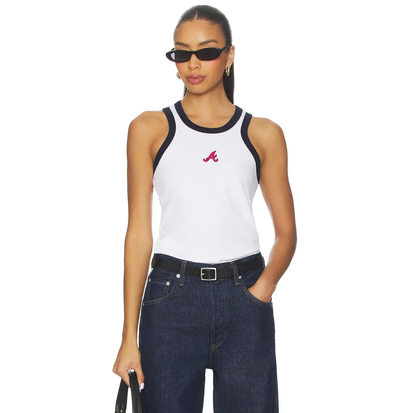 Terez x REVOLVE Braves Scoop Armhole Rib Tank Top in White