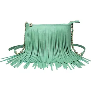Fringe Crossbody  Bag with Strap, Tassel Messenger bag, Country Style Western Fringe Purse for Women