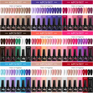 MTSSII 6pcs Classic Color Series Gel Nail Polish Set, Nude Pink Popular Gel Polish for ALL Seasons, Long-Lasting UV/LED Soak Off Formula, Perfect for DIY and Salon Use