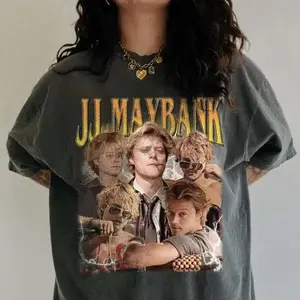 JJ Maybank Outer Banks T-shirt, Unisex Tops For Men- For Women, Y2K 90s Retro Movies Bootleg Tshirt, Soft Fit Fabric Prints Cotton Top