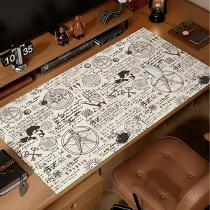 Tarot card mouse pad, extra large desk mat, leather, waterproof, non-slip, anime style, suitable for girls' dormitories, workstations, and study desks