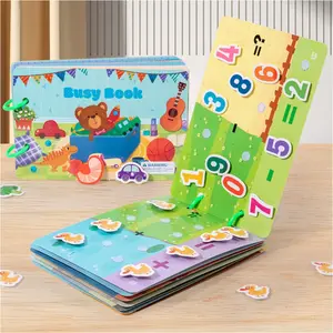 Hand-Tear Enlightenment Quiet Book Early Education Fun Velcro Puzzle Cognitive Card Toy, Educational Learning Resource, Learning Materials