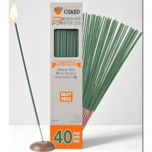 Natural Citronella Incense Sticks for Outdoor & Indoor Use - 40 Pack Long-Lasting Mosquito Repellent, 30-Hour Protection, Travel-Friendly Bug Control for Camping Backyard Patio Gnat-Free Environment