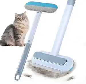 4 in 1 Pet Hair Removal Tool, Multi-functional, Reusable, Washable Lint Cleaner for Dog and Cat Hair, , Effective on Carpets, Clothing, Bedding,Pet Hair Remover for Furniture, Cat/Dog Hair Remover with Extra long Handle,brusher