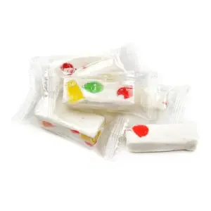 Wrapped Jube Nougat Candy - Soft and Fluffy Treats with Assorted Fruity Jelly Jubes - No Warranty - Made in Canada - Snack