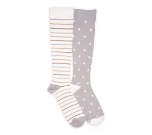 MUK LUKS Women's Set of 2 Knee-High Compression Cozy Sock