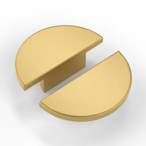 goldenwarm 15 Pack Drawer Knobs Gold/Black Cabinet Knobs Half Moon Gold Knobs for Cabinet and Drawer Circle Dresser Knobs Kitchen Cabinet Knobs and Handles