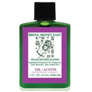 Indio Bring Money Fast Oil 1/2 oz - Lightly Scented Spiritual Blend for Manifesting Wealth & Luck - Aceite Indio Traer Dinero Rapido 14.7ml
