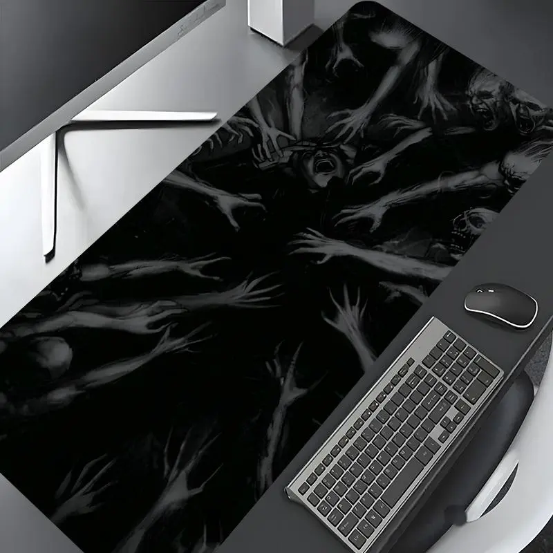 Ghost Hand Pattern Mouse Pad, Rectangle Gaming Mouse Pad, Non-slip Rubber Base Mousepad, Office Desk Keyboard Mat for Home Office Game Room Desk, Desk Setup, Desk Accessories, Computer Desk Accessories