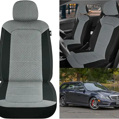 Nilight Car Seat Covers 2PCS – Breathable Mesh Seat Covers With Headrest, Airbag Compatible, Universal Fit For Cars & SUVs