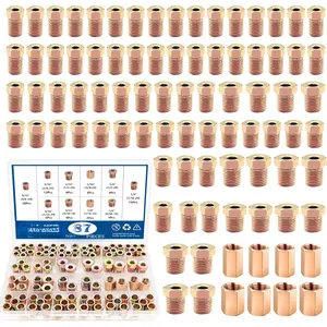 87Pcs 3/16" & 1/4" Brake Line Fittings Assortment Kit,3/8 Inch-24 Threads Nuts and Unions,7/16Inch-24,1/2 Inch-20,9/16 Inch-18,7/16 Inch-24 Threads Nuts and Unions