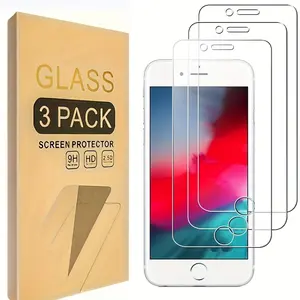 3-Pack Screen Protector for iPhone SE 3/2 (2022/2020 Edition), iPhone 8, iPhone 7, iPhone 6s, and iPhone 6, Tempered Glass Film
