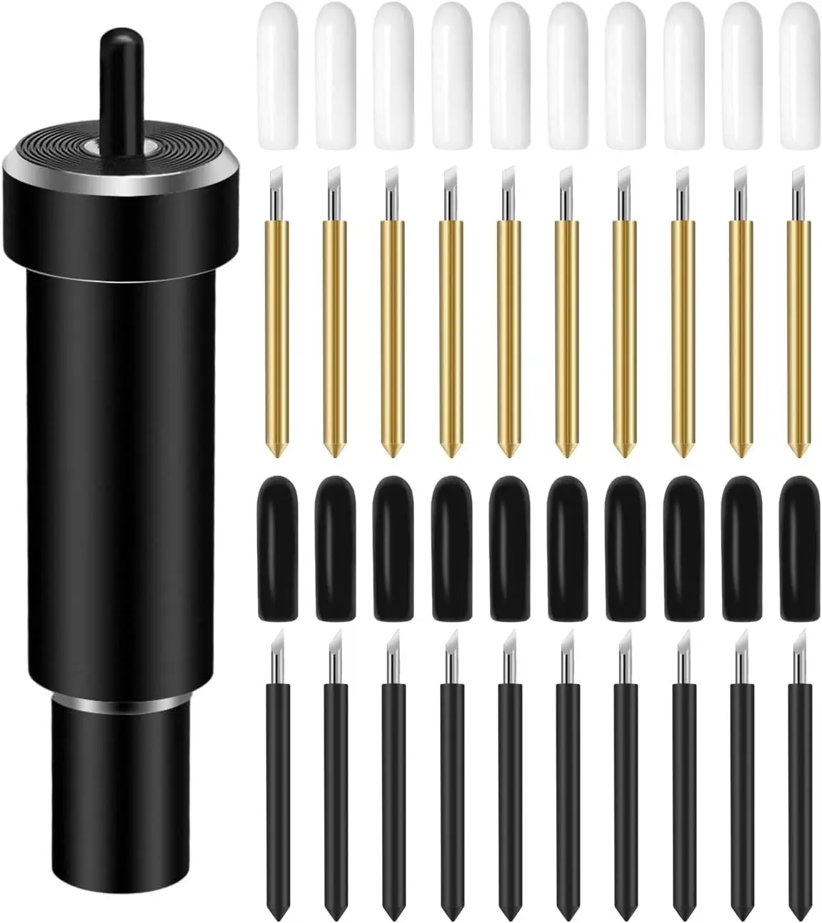 21 PCS Premium Replacement Cutting Blade+Housing Compatible with Cricut Maker 4/Maker 3/Explore 4/Air 2/Air 3 Cutting Machine, Includ 10PCS Standard Blades, Deep Cutting Blades and Cut Housing