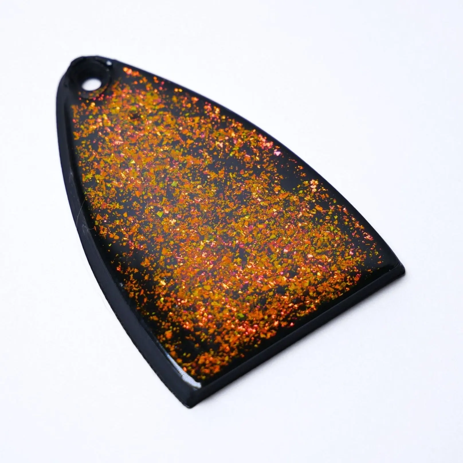 Custom PRS SE Truss Rod Cover – Flame Orange Flake