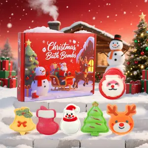 iHave Christmas Gift Set for Kids & Women – 6pcs Holiday Spa-Themed Christmas  Gifts with Santa, Snowman, Reindeer, Tree, Bell & Stocking Shapes, Fizzy Colorful Bath Fun, Perfect Christmas Gifts, Gifts for Kids & Christmas Stocking Stuffers
