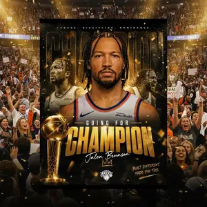 Jalen Brunson Championship Run Art Print, New York Basketball Fan Poster (Unframed)