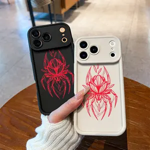 Abstract Spider Phone Case，Edgy Geometric Style for iPhone 17 16 15 14 13 12 11 Plus Pro Max.Awesome Gift A1