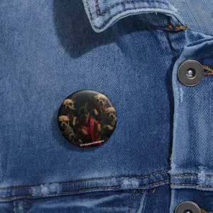 YoQuieroChihuahua - Michael Jackson Thriller - Custom Pin Buttons Featuring Cute Dog, Unique Gift for Dog Lovers, Fun Party Favors, Humorous Accessories, Quirky Collectibles