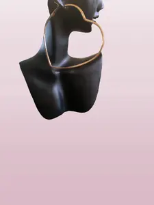 Gold Heart Hoops