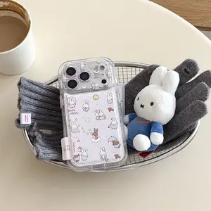 Floral Lens Skin Background Miffy Phone Case for iPhone 17 Pro Max, iPhone 16, iPhone 14, iPhone 15, iPhone 13