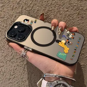 cuteee Zoo Giraffe Phone Case for use with iphone 17 air 16 pro max 15 plus 14 pro 13/12/11 Magnetic wireless charging  Matte phone cases for iphone X/XS XSMAX  Protective Cover for hard shell design Protective Case aesthetic Hard Case