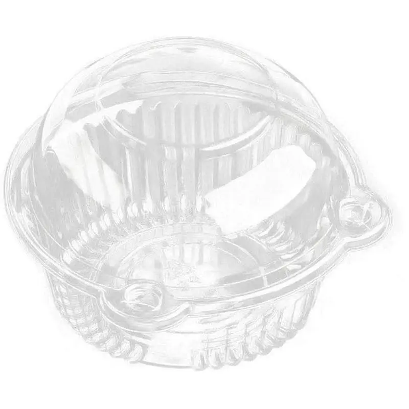 Cupcake Holders Individual,50 PC Cupcake Containers Disposable Clear Plastic Single Muffin Dome Holders Cases Individual Cake Boxes Bulk
