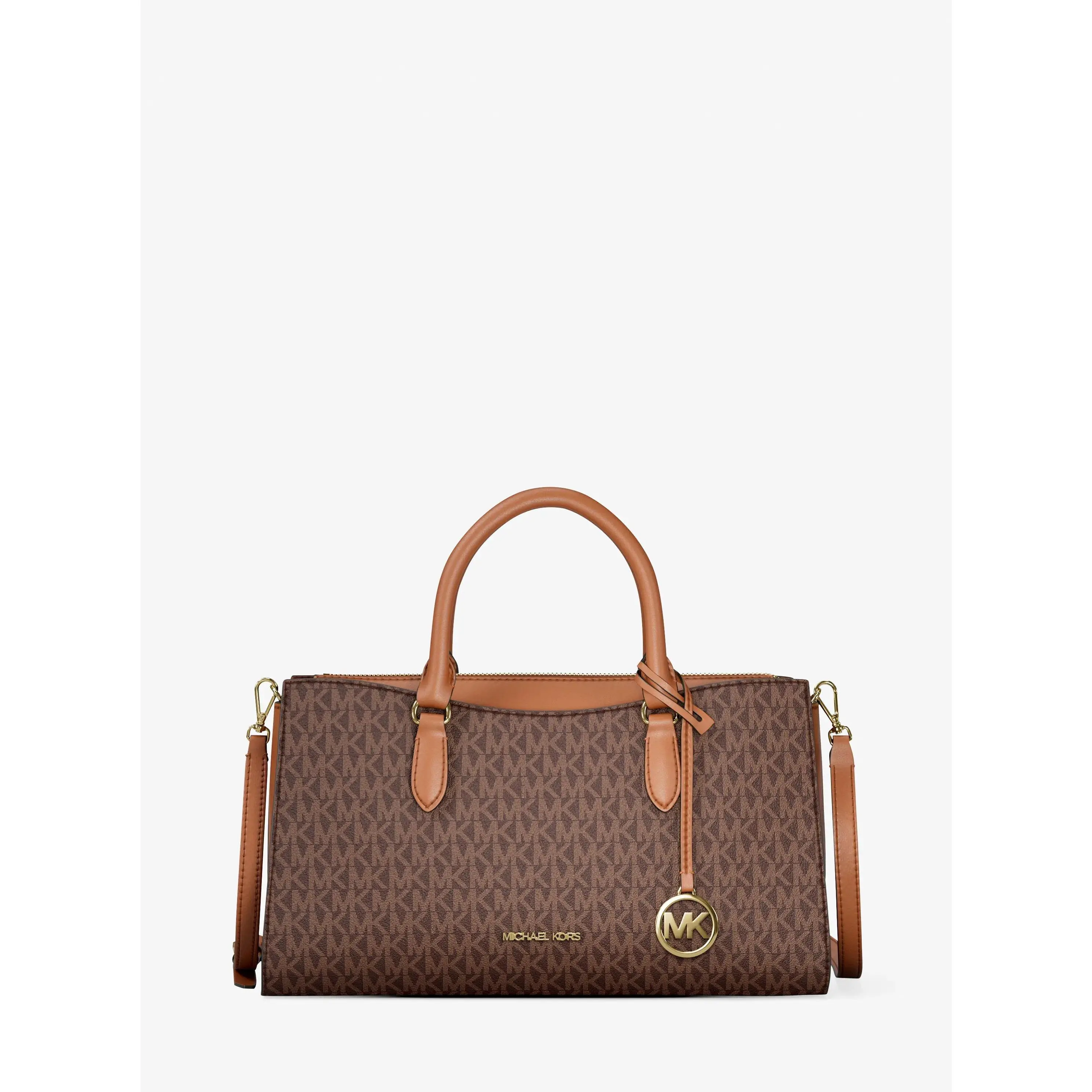 Arden Medium Signature Logo Top-Zip Satchel Arden Medium Signature Logo Top-Zip Satchel