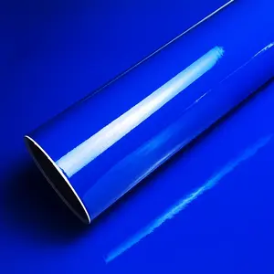 Classic Glossy Dark Blue Vinyl Wrap Film Self Adhesive Car Motorcycle DIY Sticker Decal With Air Release Car Decals Truck Decals