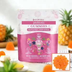 DUWZGU Feminine Balance Gummies | Hawaiian Pineapple Flavor, Probiotic Blend for pH Balance & Daily Comfort