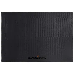 Blackstone Griddle Accessories Grill Splatter Mat 43.5 x 30.5 Under The Grill Mat for Patio Deck Protection Outdoor BBQ Grilling Barbecue Pad for Gas Grill Garage Black