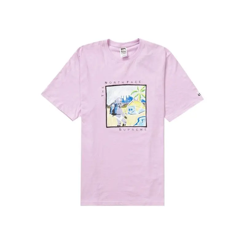 Supreme Men's The North Face Sketch S/S Top Light Purple, from StockX