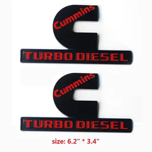 Dodge RAM 2500 3500 Accessories 2013-2018 Diesel Hood Side Emblems 3D Raised Lettering 2PC Set L+R Heavy Duty Truck Exterior Upgrade Kit Challenger Charger Badge