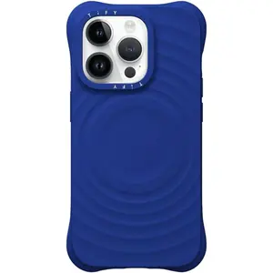 Ripple Phone  Case [Silicone/Compatible with Magsafe / 6.5 ft. 2X Military Grade Drop Protection] - Cobalt Blue