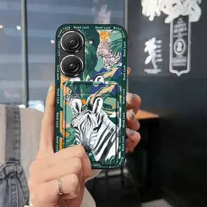 Graffiti Dirt-resistant Phone Case For Asus Zenfone9/Zenfone10 Full wrap protective Card bag Fashion Design Cartoon Shockproof Cute Anti-knock Cover Back Cover Waterproof TPU