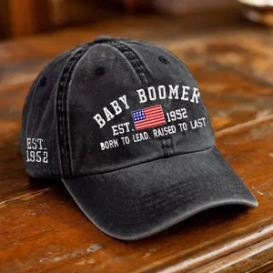 Embroidery Baby Boomer Hat, Baby Boomer Custom Baseball Caps, Perfect Gift For Dad, personalised viral Boomer Cap
