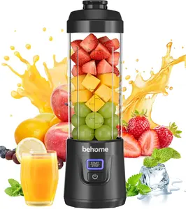 Behome Mini Blender – 14oz Portable Cup, Personal Juicer Blender Shakes and Smoothies,USB-C Rechargeable, Dishwasher Safe & BPA Free