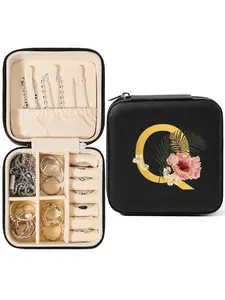 [Small Travel Jewelry Box] 1pc Travel Jewelry Organizer, Small Portable Jewelry Box For Women, Jewelry Ring Earring Holder Organizer Case, Jewelry Storage Box