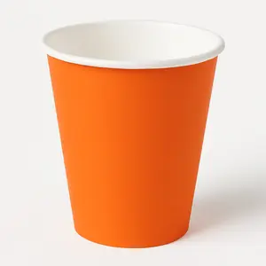 Vibrant Orange 9oz Paper Cups