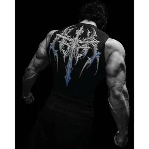 Summer Men's Quick-Drying Compression Vest Gym Muscle Training Fitness Clothing with Bold Back Designs Dragon Ball Goku Streetwear Singlet