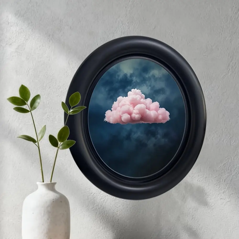 Vintage Art Style Clouds and Deep Blue Sky Wall Decor, Aesthetic Wall Decor, Wall Picture Decor, Artistic Decorative, Smooth Print Design, Perfect for Halloween Christmas Thanksgiving Home Office Decoration