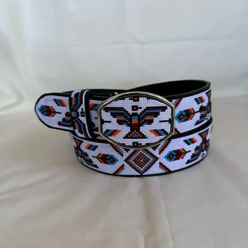 Unisex belts de Hilo imitacion chaquira 2 pulgadas de ancho