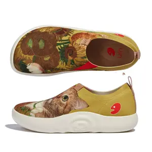 UIN Toledo X Art Travel Shoes For Women-Sunflowers and Cat 3
