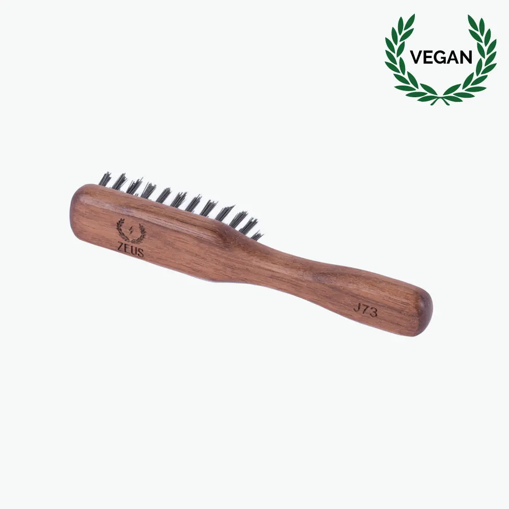 ZEUS Vegan Beard Brush for Men, Soft Bristle