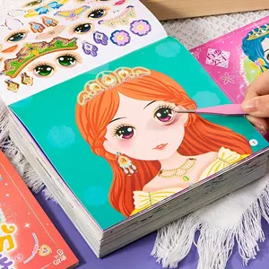 18 Educational DIY Princess Stickers Activity Books - Magic Dress Up Stickers Set for Toddler Girls Age 3 +, Creative Craft Activities Gifts, Birthday Party Favors