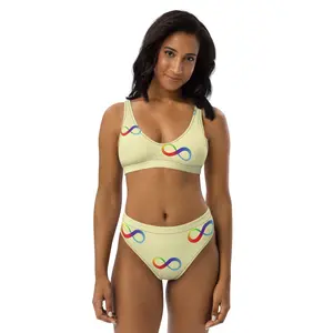 Autism Rainbow Symbol Bikini Yellow