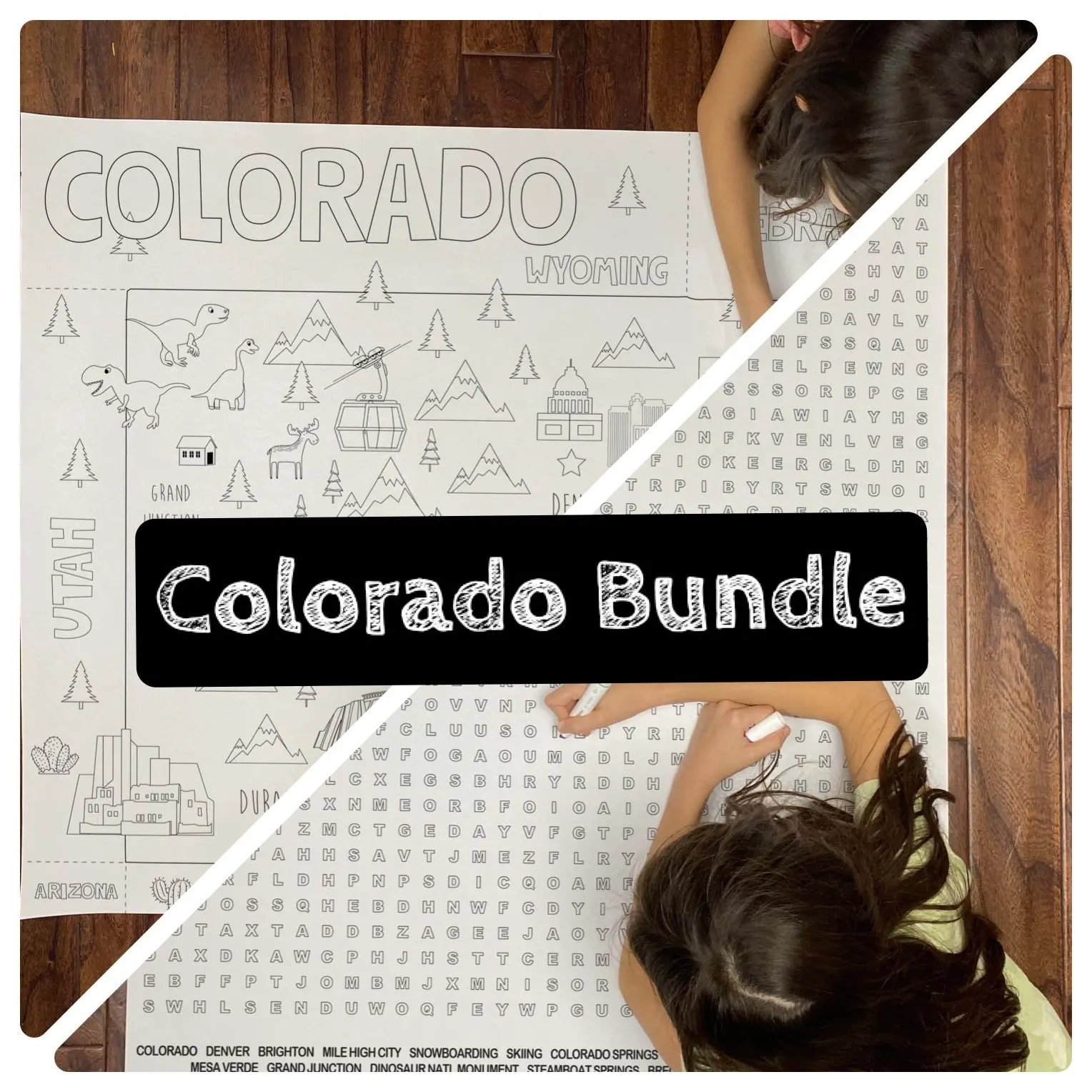 Colorado State BUNDLE Coloring and Word Search