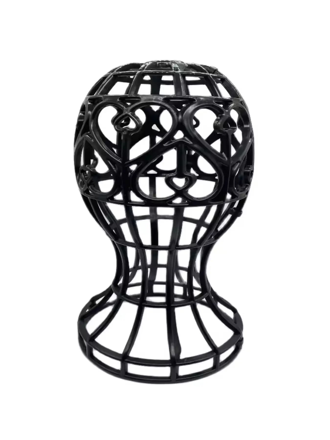 New Arrival! 3 Color Lantern Shaped Plastic Wig Stand for Human Hair & Synthetic Wigs Foldable Hat Cap Holder Mannequin Head Stand Multi  Purpose Wig Head Stand Essential Wig Accessories
